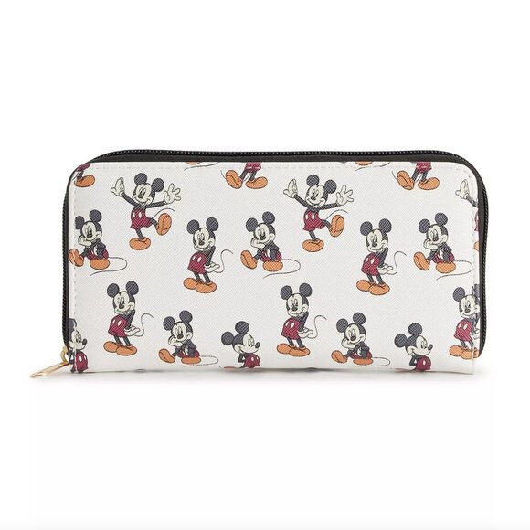Disney Mickey Mouse Print Zip Around Wallet - Picture 1 of 4